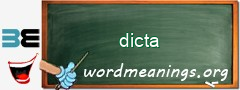 WordMeaning blackboard for dicta